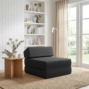 Sofa na razvlačenje Crna 60 x 70 x 41 cm Tkanina