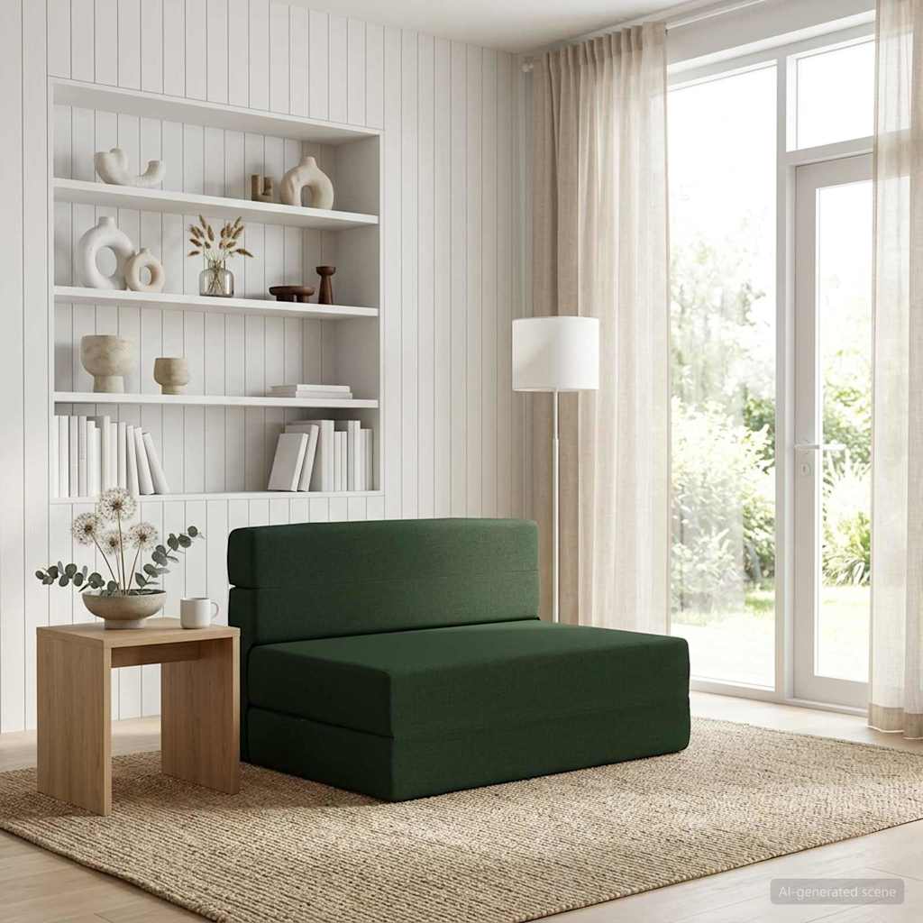Sofa na razvlačenje Tamnozelena 70 x 72 x 60 cm Tkanina