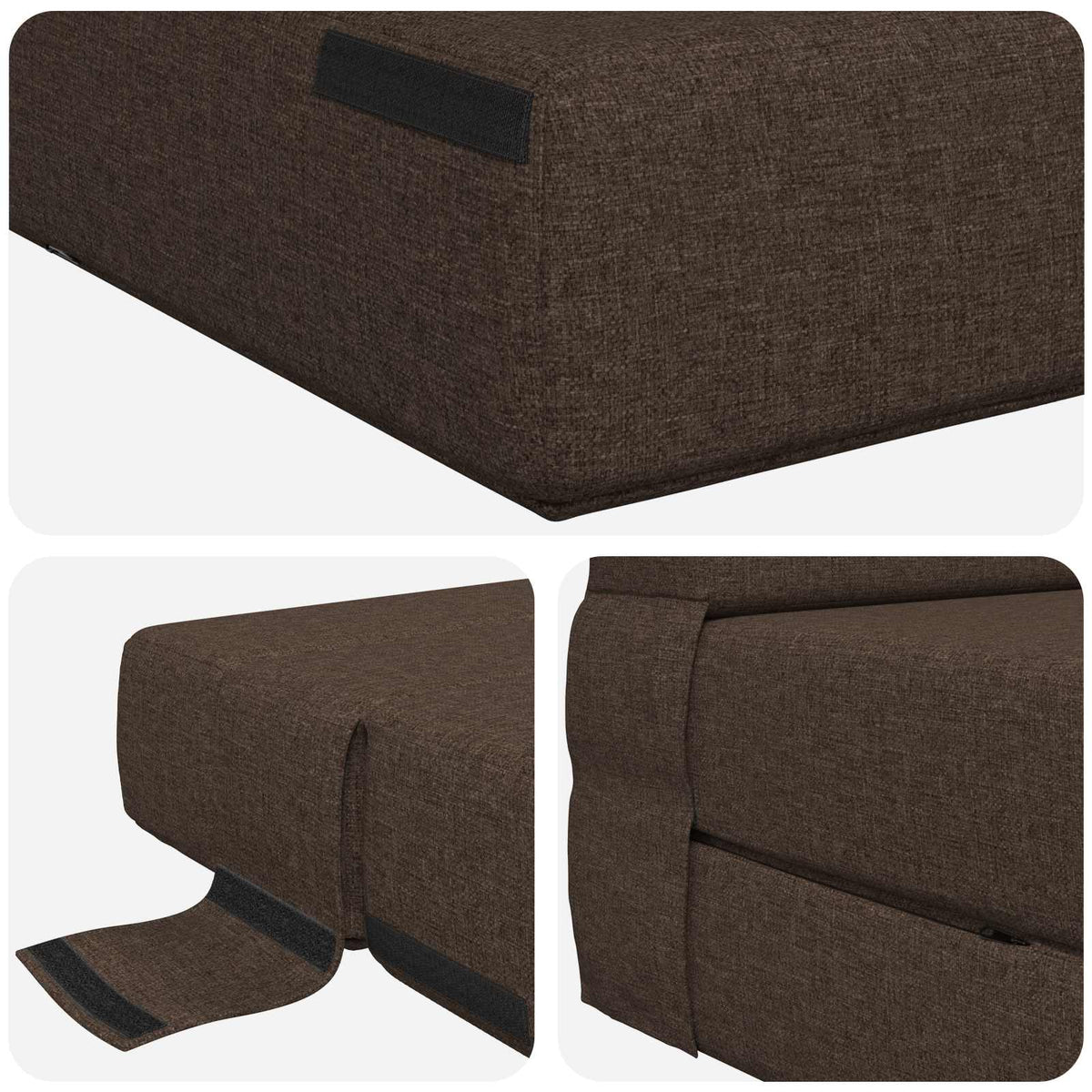 Sofa na razvlačenje Sivosmeđa 70 x 72 x 60 cm Tkanina