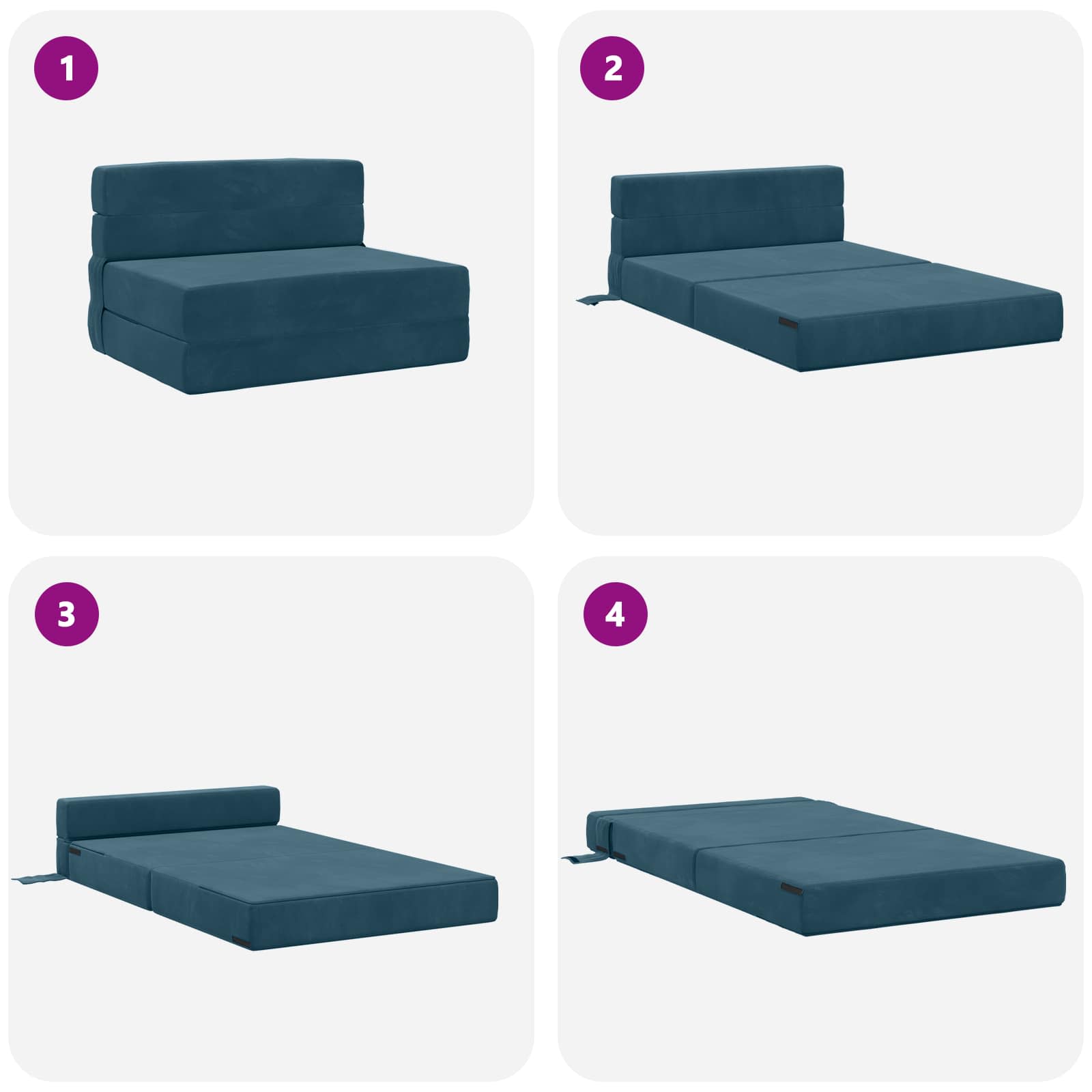 Sofa na razvlačenje Plava 70 x 72 x 60 cm Tkanina
