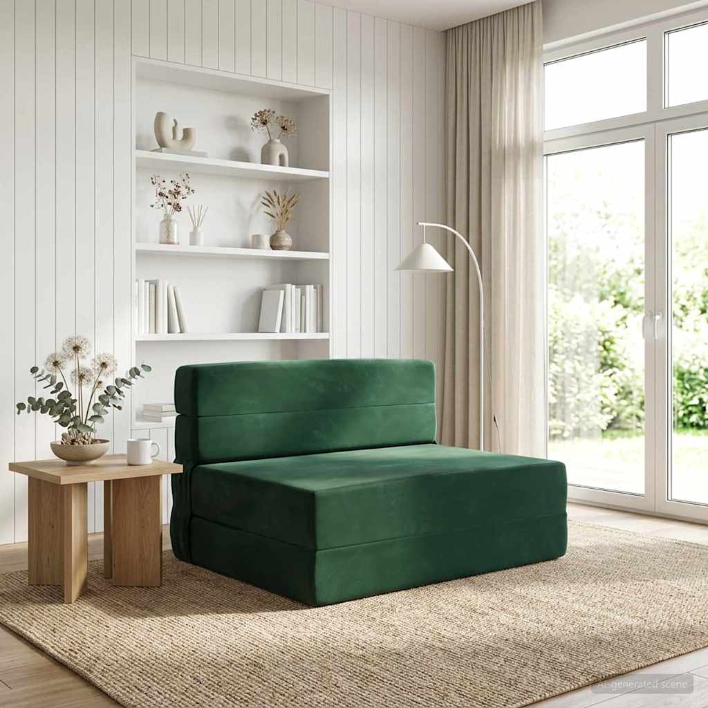 Sofa na razvlačenje Tamnozelena 70 x 72 x 60 cm Tkanina
