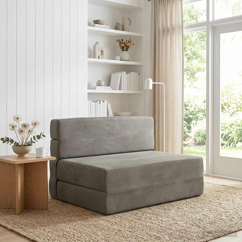 Sofa na razvlačenje Svjetlosiva 70 x 80 x 60 cm Tkanina
