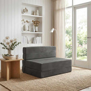 Sofa na razvlačenje Tamnosiva 100 x 80 x 60 cm Tkanina