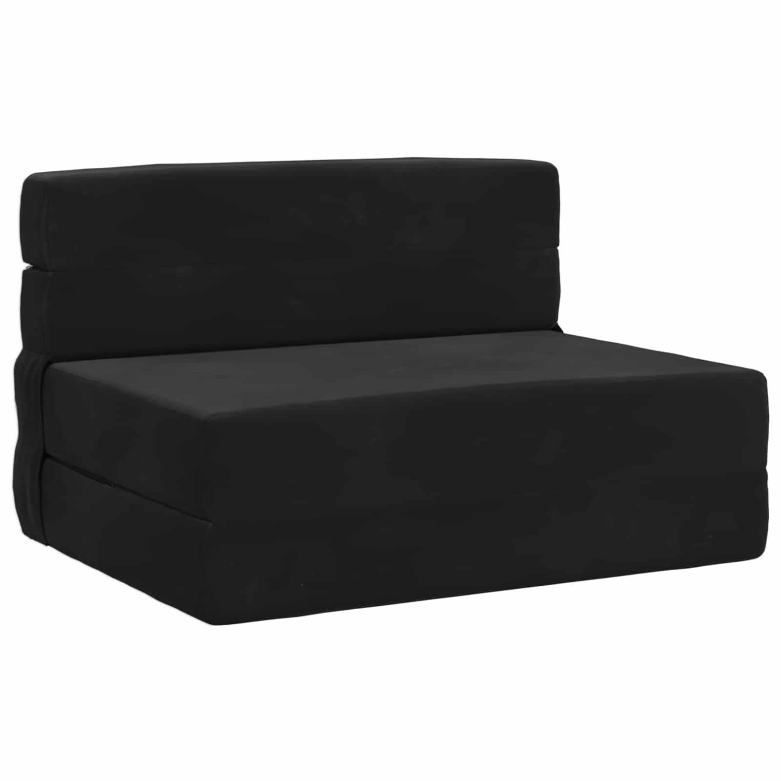 Preklopni madrac za sofu Crna 70 x 80 x 60 cm Tkanina