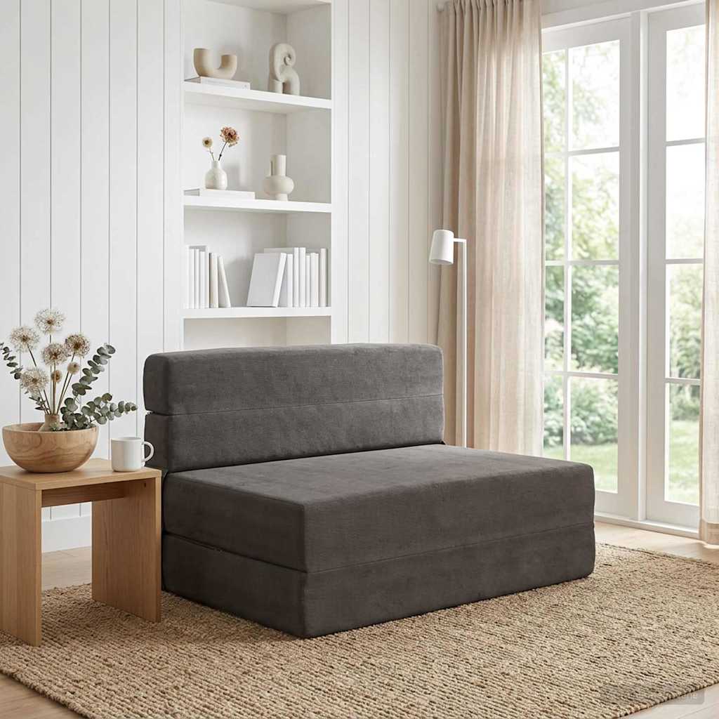Sofa na razvlačenje Tamnosiva 70 x 80 x 60 cm Tkanina