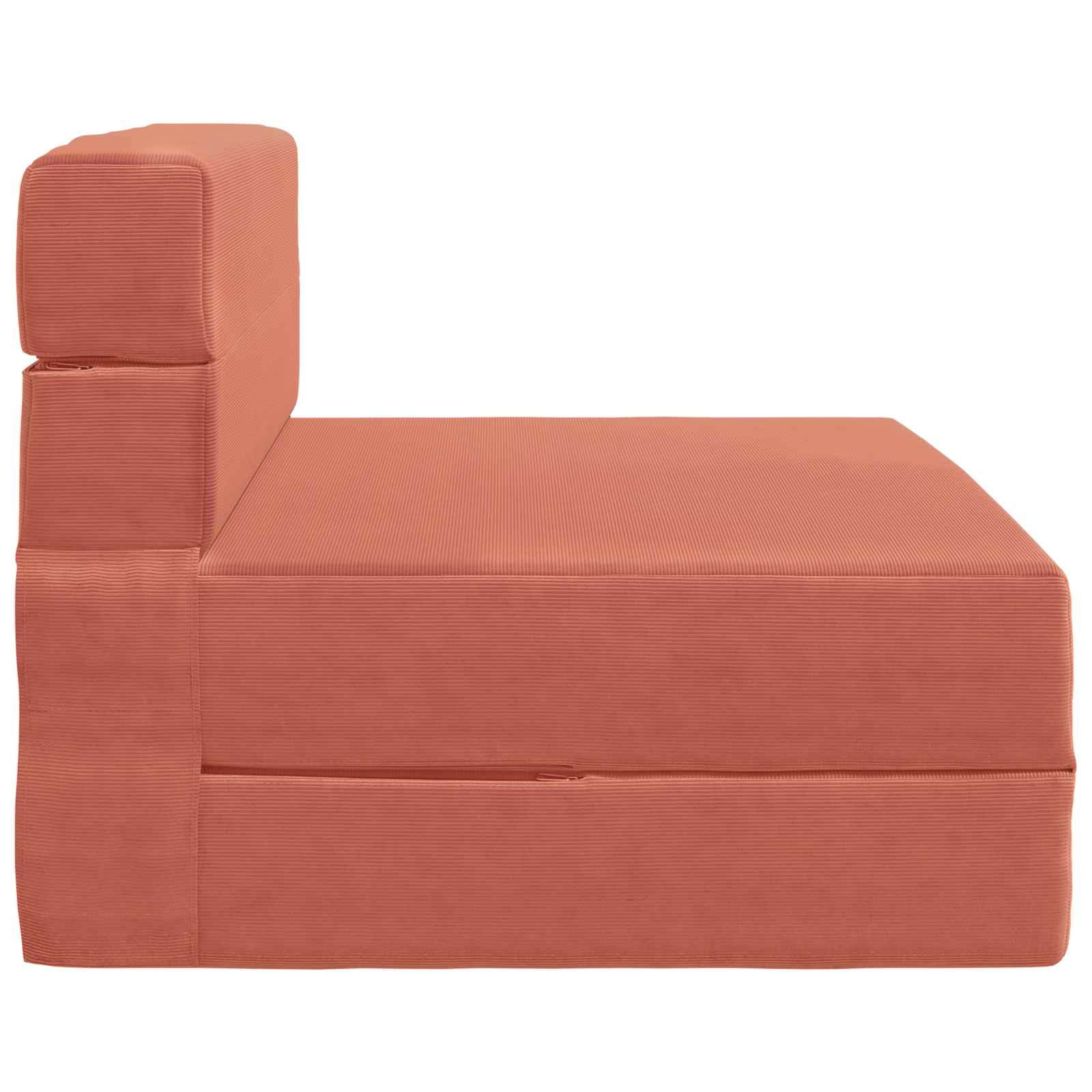 Preklopni madrac za sofu Crvena narančasta 70 x 80 x 60 cm