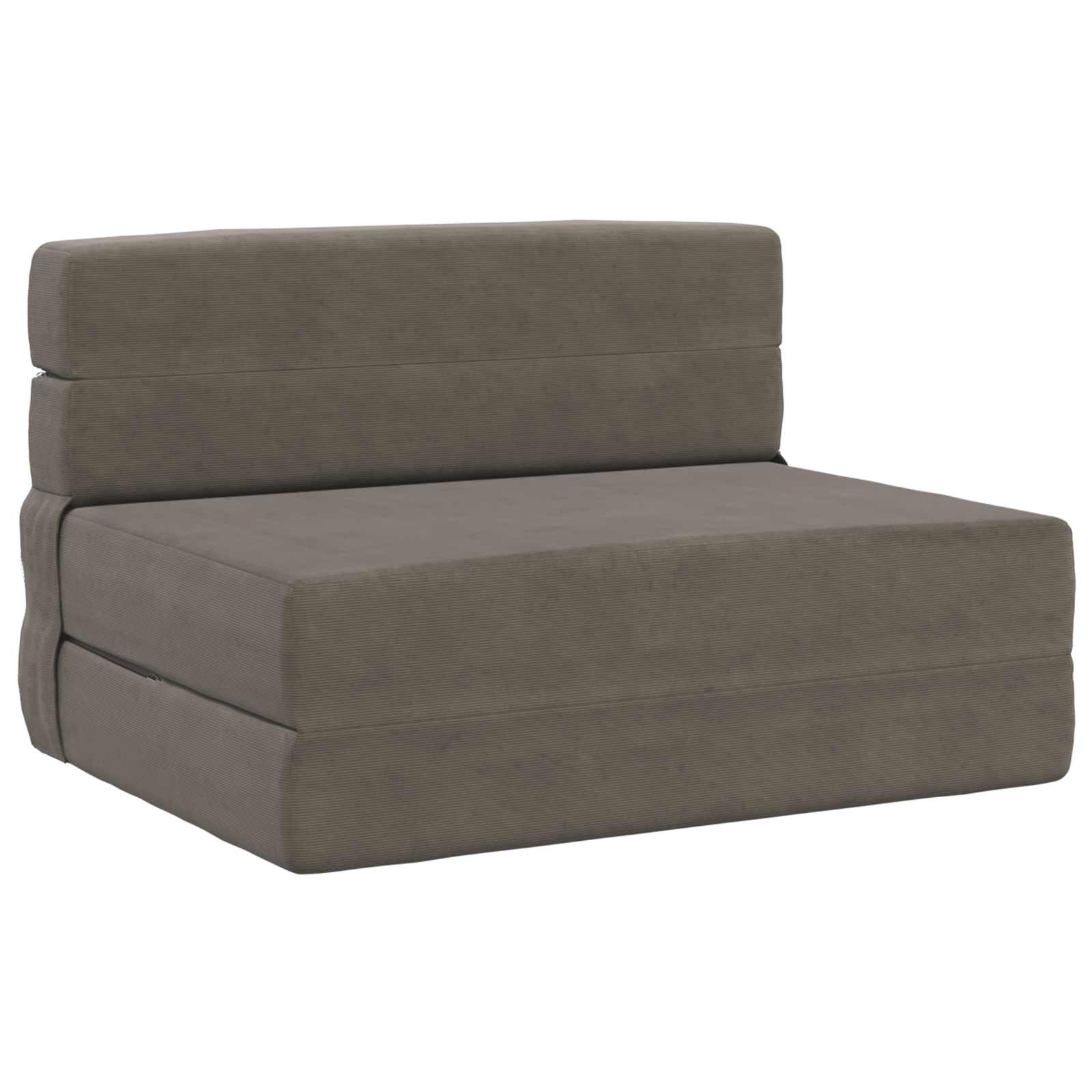 Preklopni madrac za sofu Svjetlosiva 100 x 80 x 60 cm Tkanina