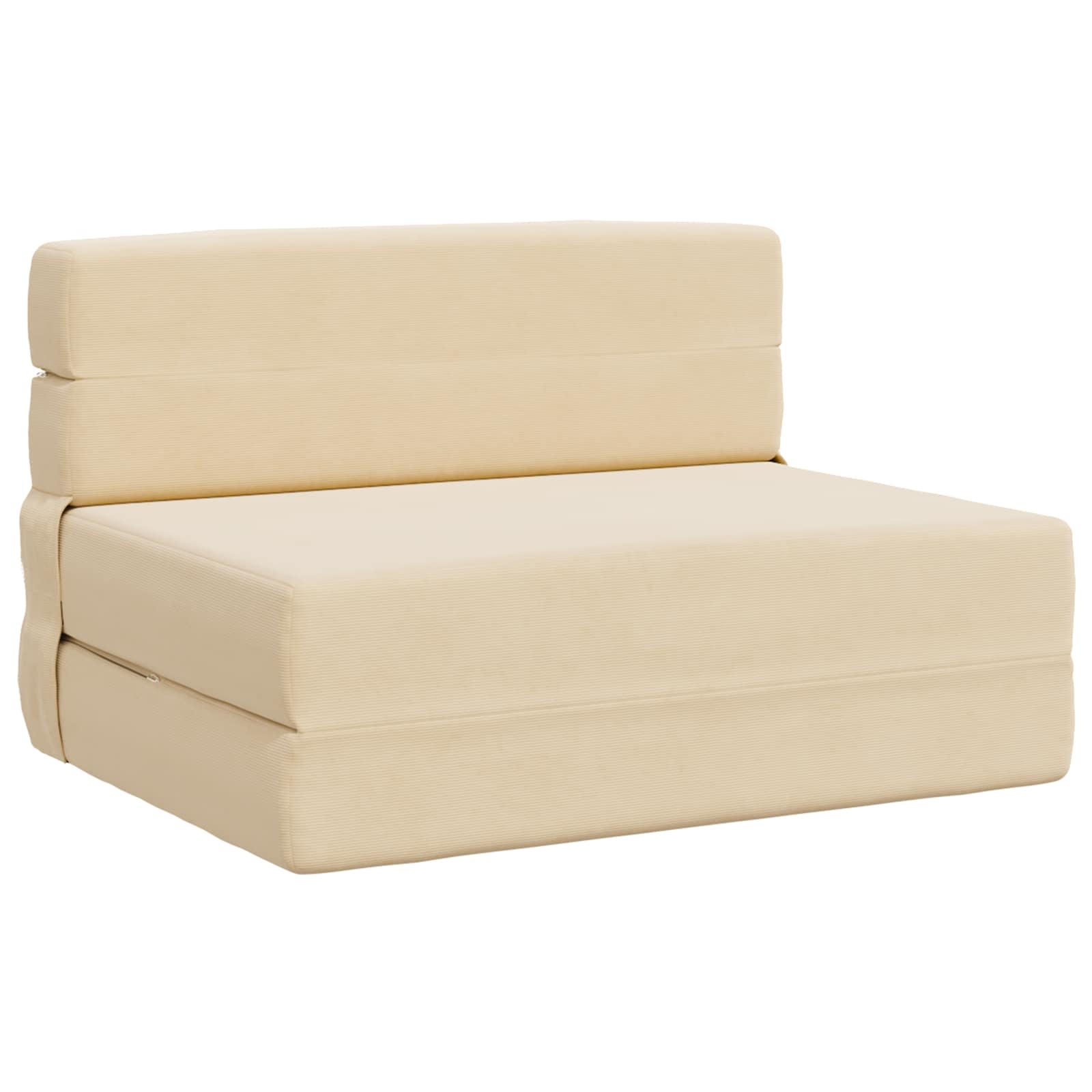 Preklopni madrac za sofu Krem 100 x 80 x 60 cm Tkanina