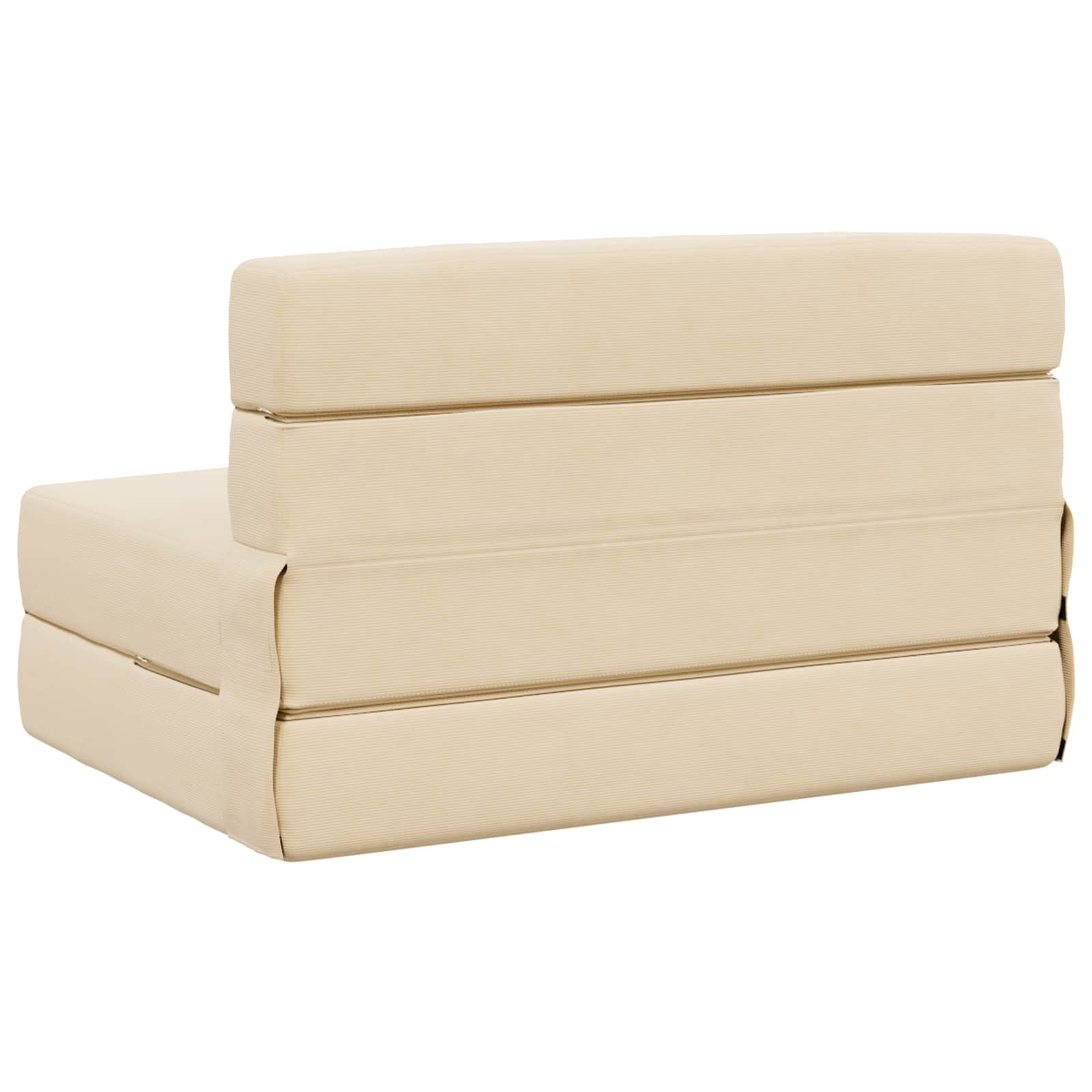 Preklopni madrac za sofu Krem 100 x 80 x 60 cm Tkanina