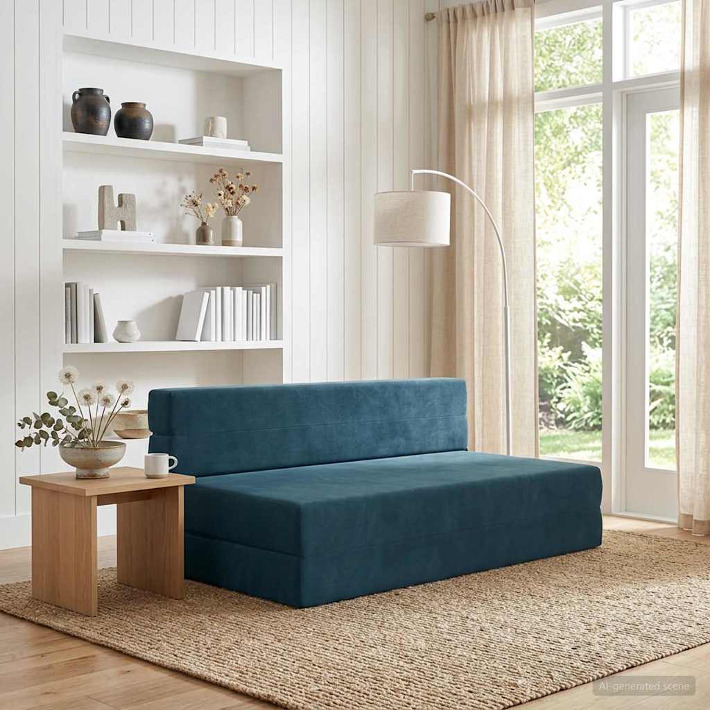 Sofa na razvlačenje Plava 152 x 86,5 x 60 cm Tkanina
