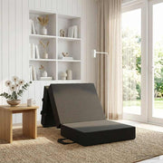 Sofa na razvlačenje 90 x 63 x 45 cm Tamnosiva