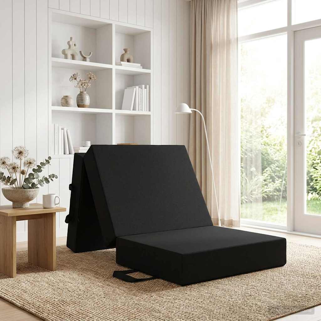 Sofa na razvlačenje 75 x 63 x 45 cm Crna