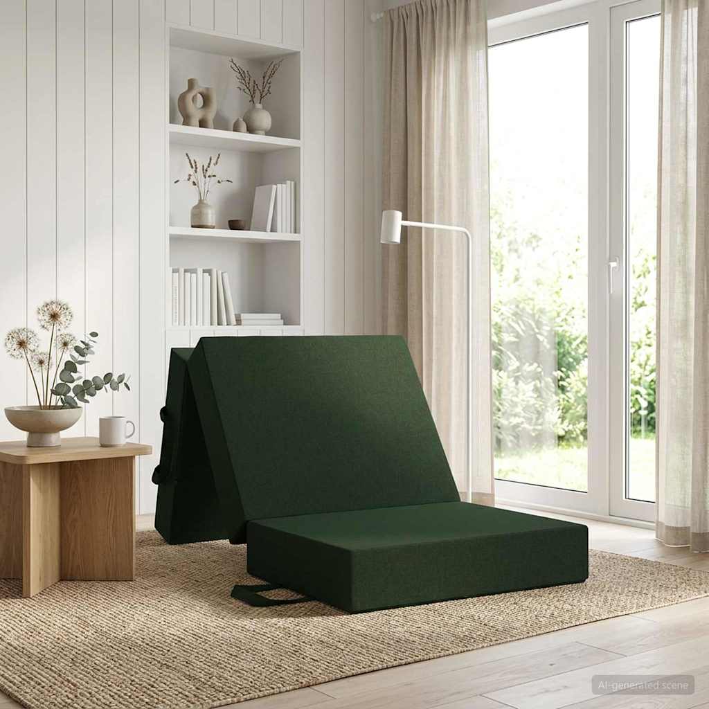 Sofa na razvlačenje 75 x 63 x 45 cm Tamnozelena