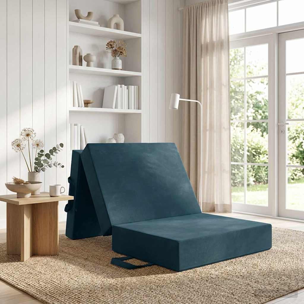 Sofa na razvlačenje 90 x 63 x 45 cm Plava