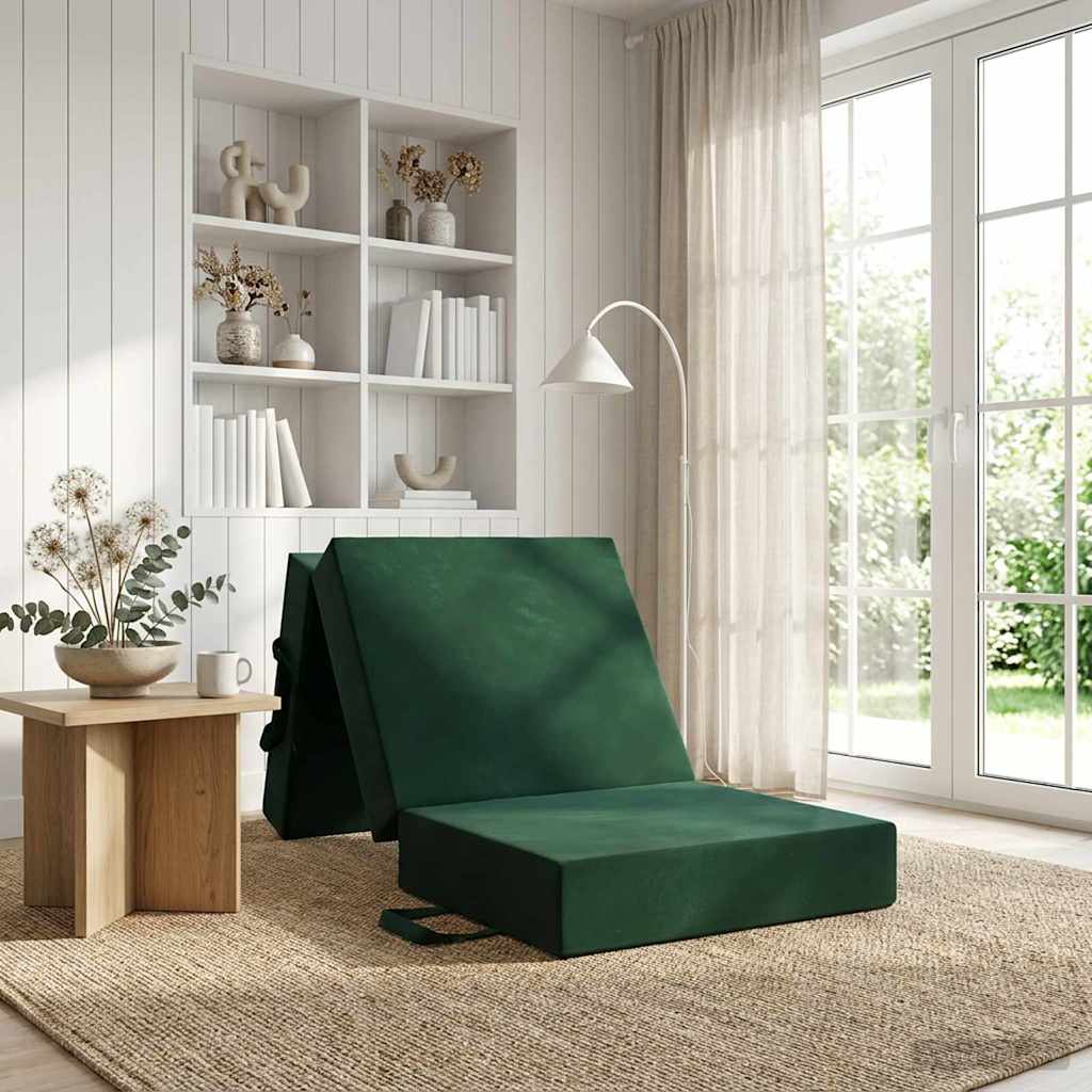 Sofa na razvlačenje 75 x 63 x 45 cm Tamnozelena