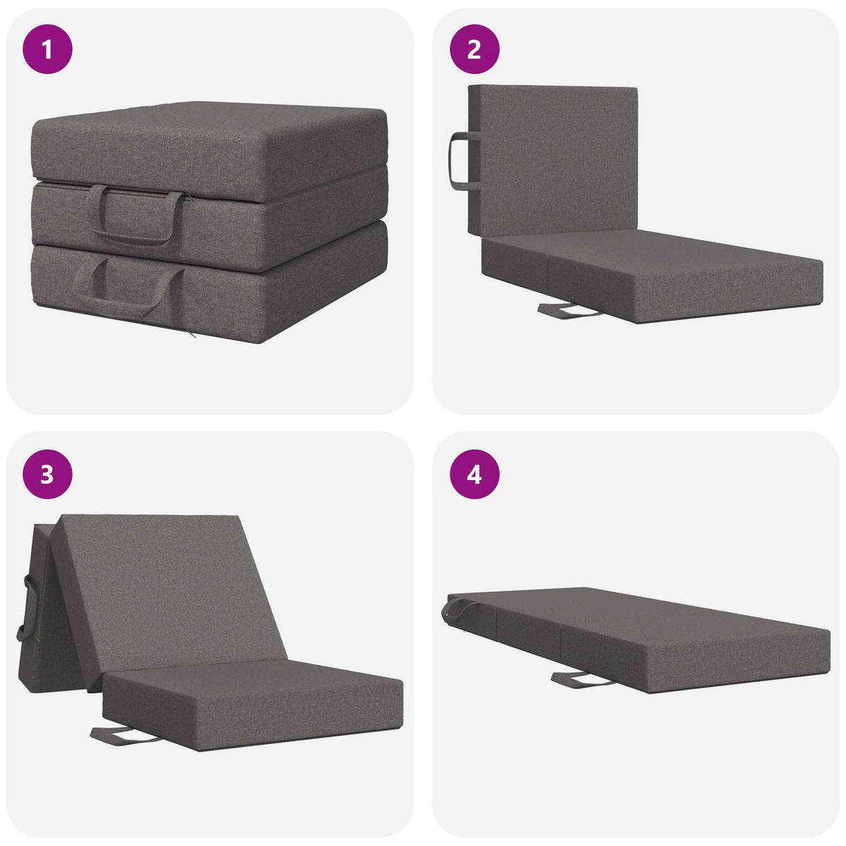 Sofa na razvlačenje 90 x 63 x 45 cm Svjetlosiva