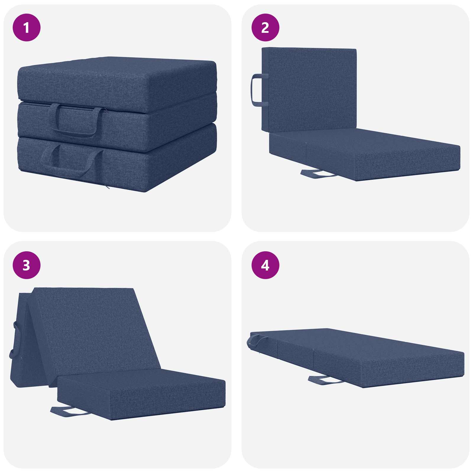 Sofa na razvlačenje 75 x 67 x 45 cm Plava