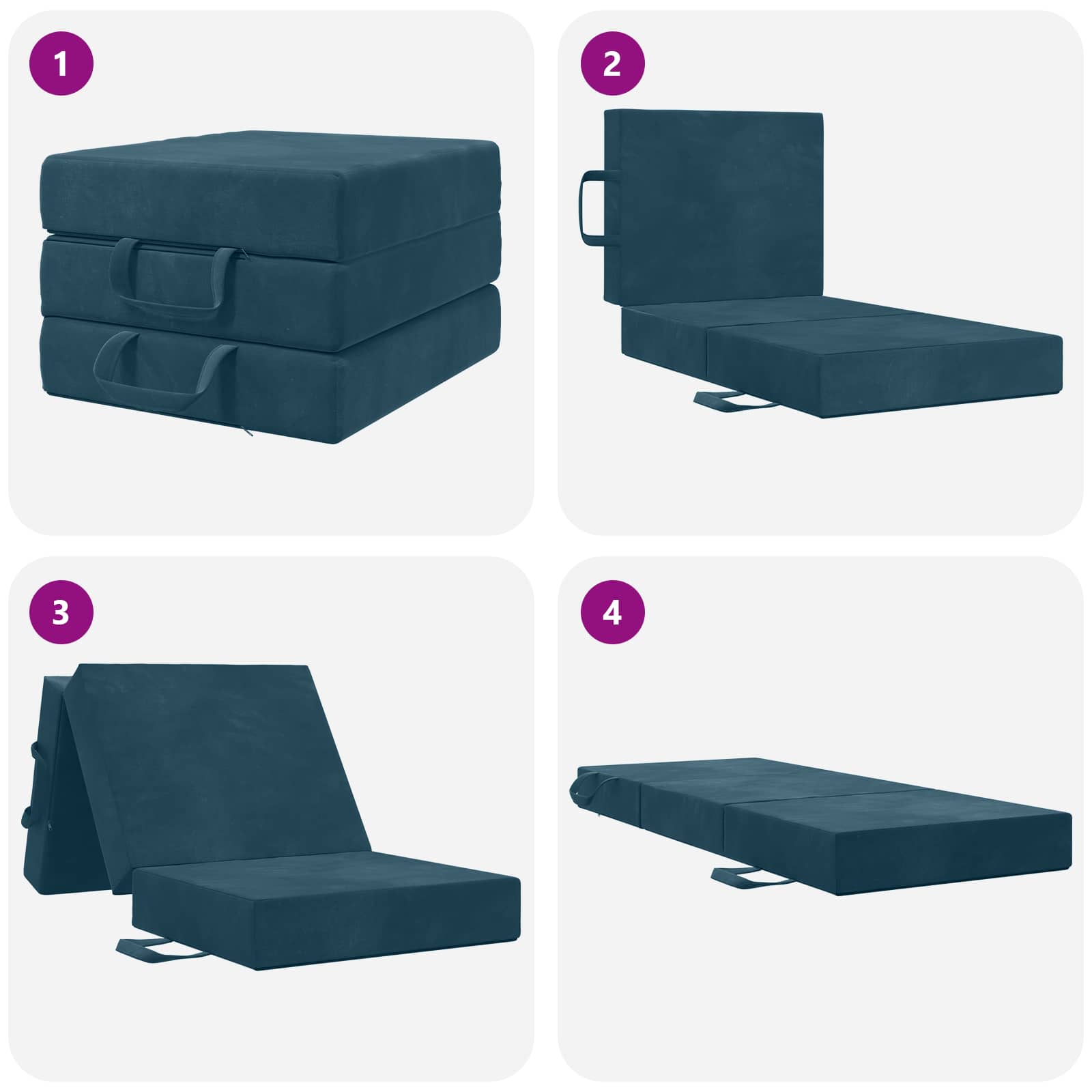 Sofa na razvlačenje 75 x 67 x 45 cm Plava