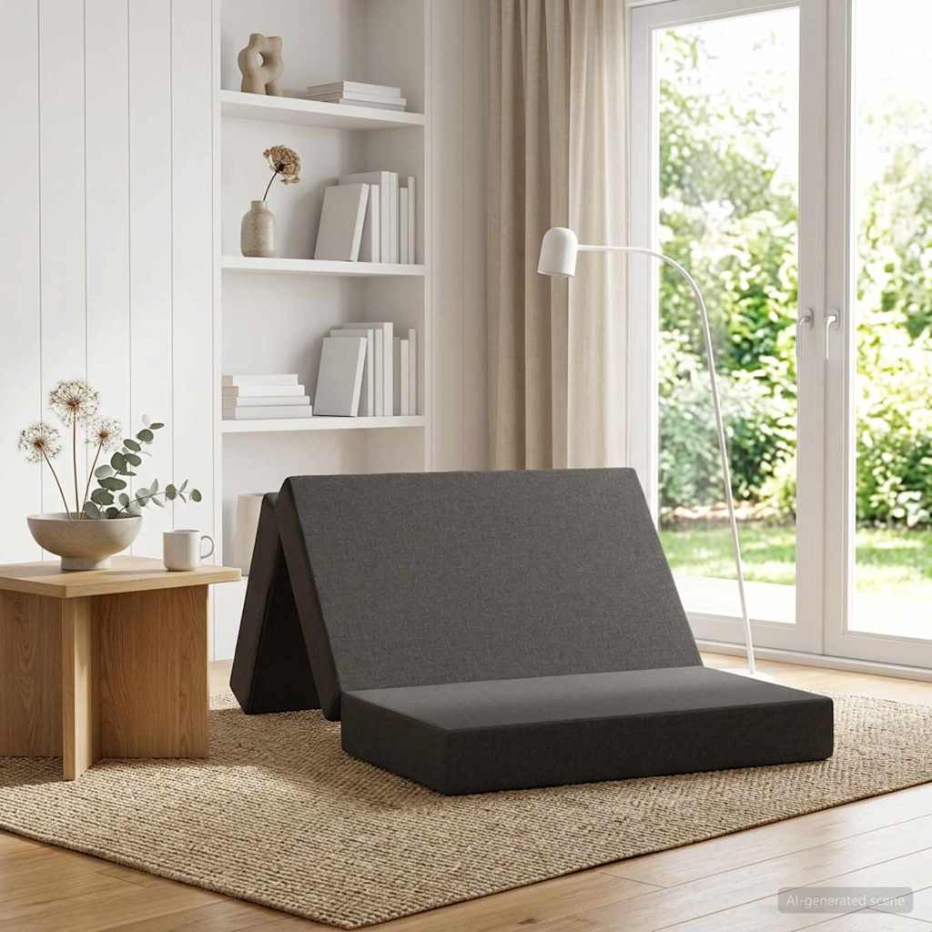 Sofa na razvlačenje 80 x 67 x 45 cm Tamnosiva