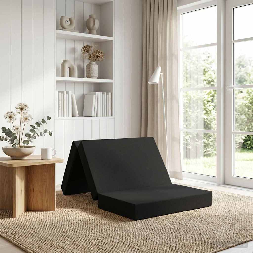 Sofa na razvlačenje 90 x 67 x 45 cm Crna
