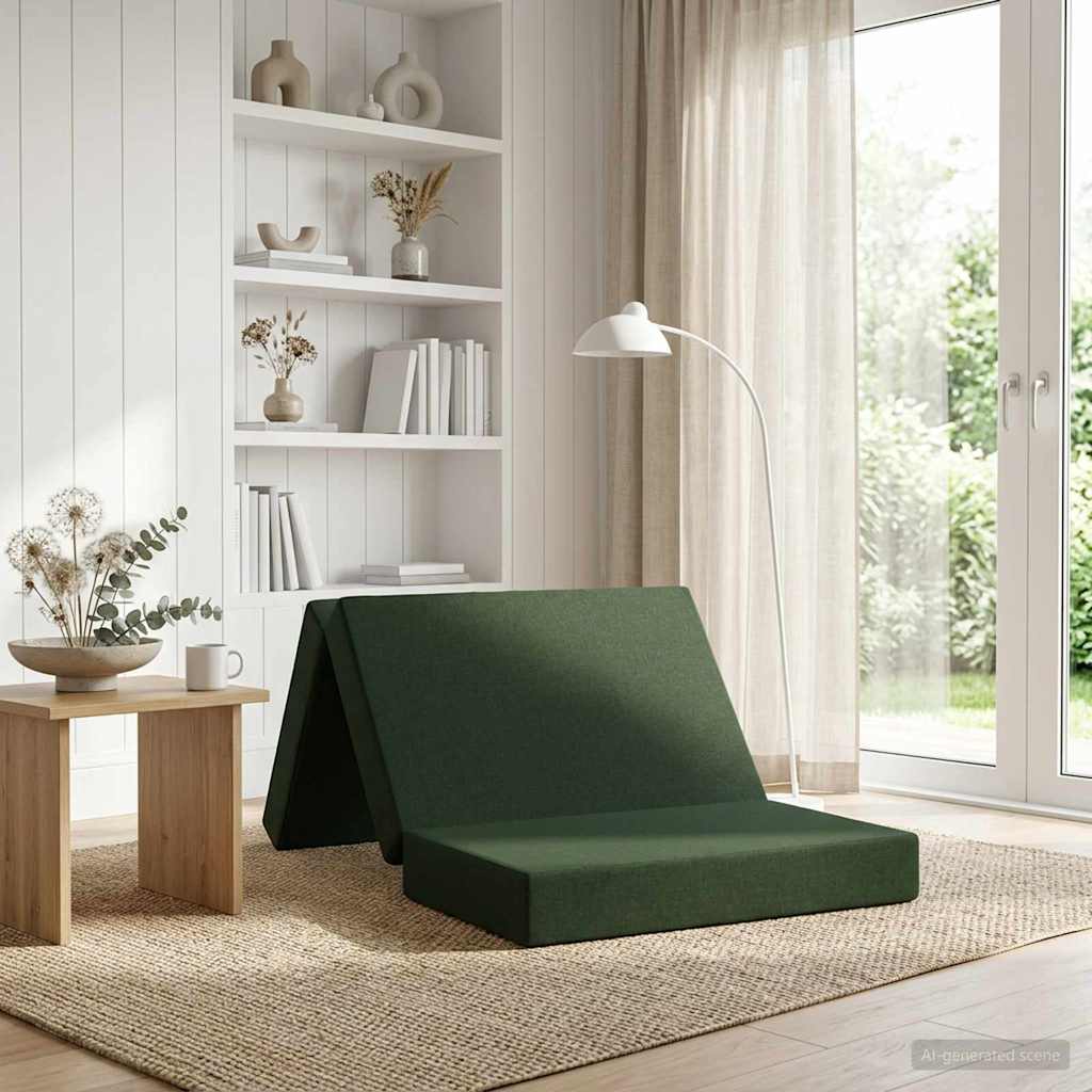 Sofa na razvlačenje 80 x 67 x 45 cm Tamnozelena