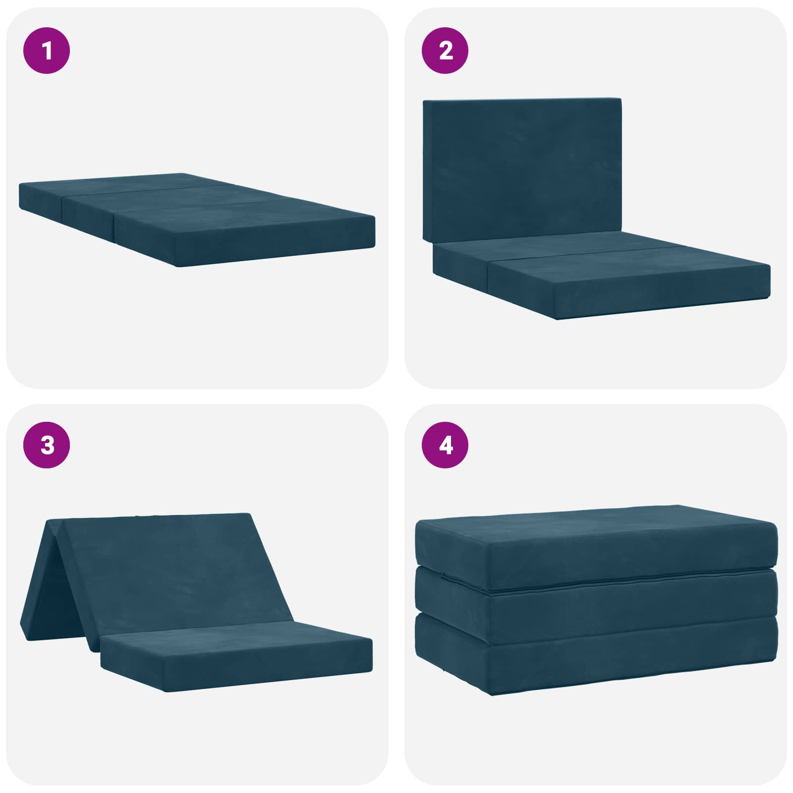 Sofa na razvlačenje 80 x 67 x 45 cm Plava