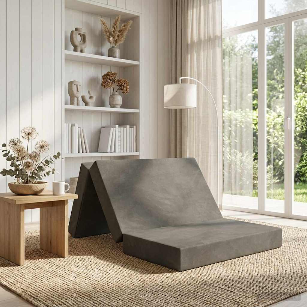 Sofa na razvlačenje 90 x 67 x 45 cm Svjetlosiva