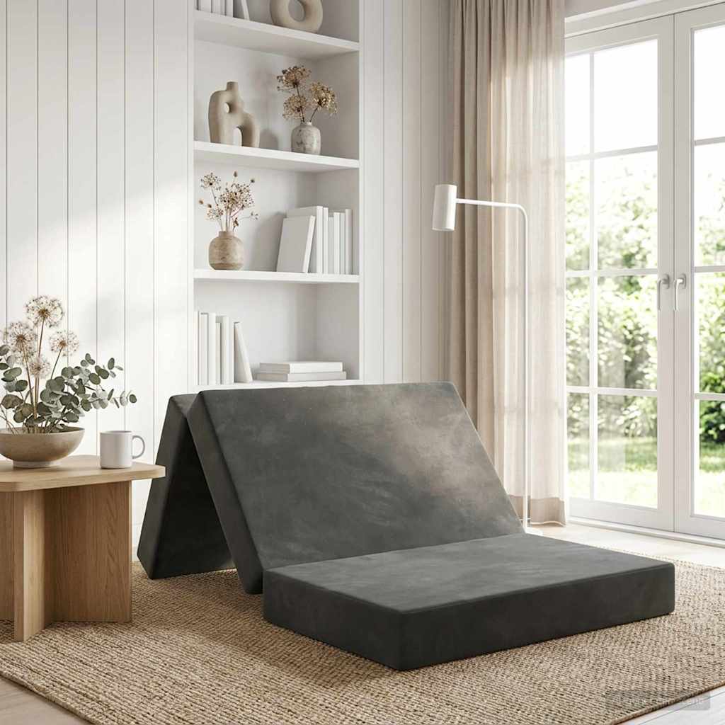 Sofa na razvlačenje 90 x 67 x 45 cm Tamnosiva