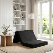 Sofa na razvlačenje 90 x 67 x 45 cm Crna