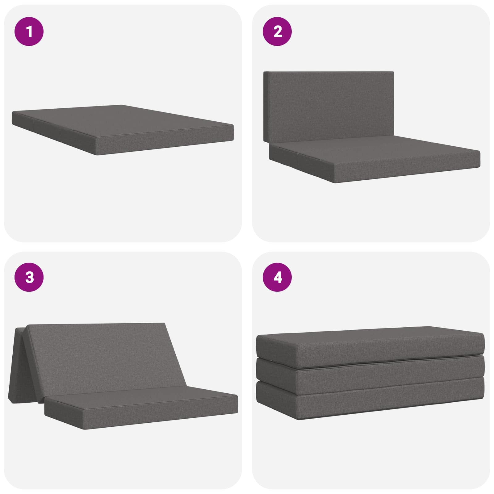 Sofa na razvlačenje 120 x 67 x 45 cm Svjetlosiva