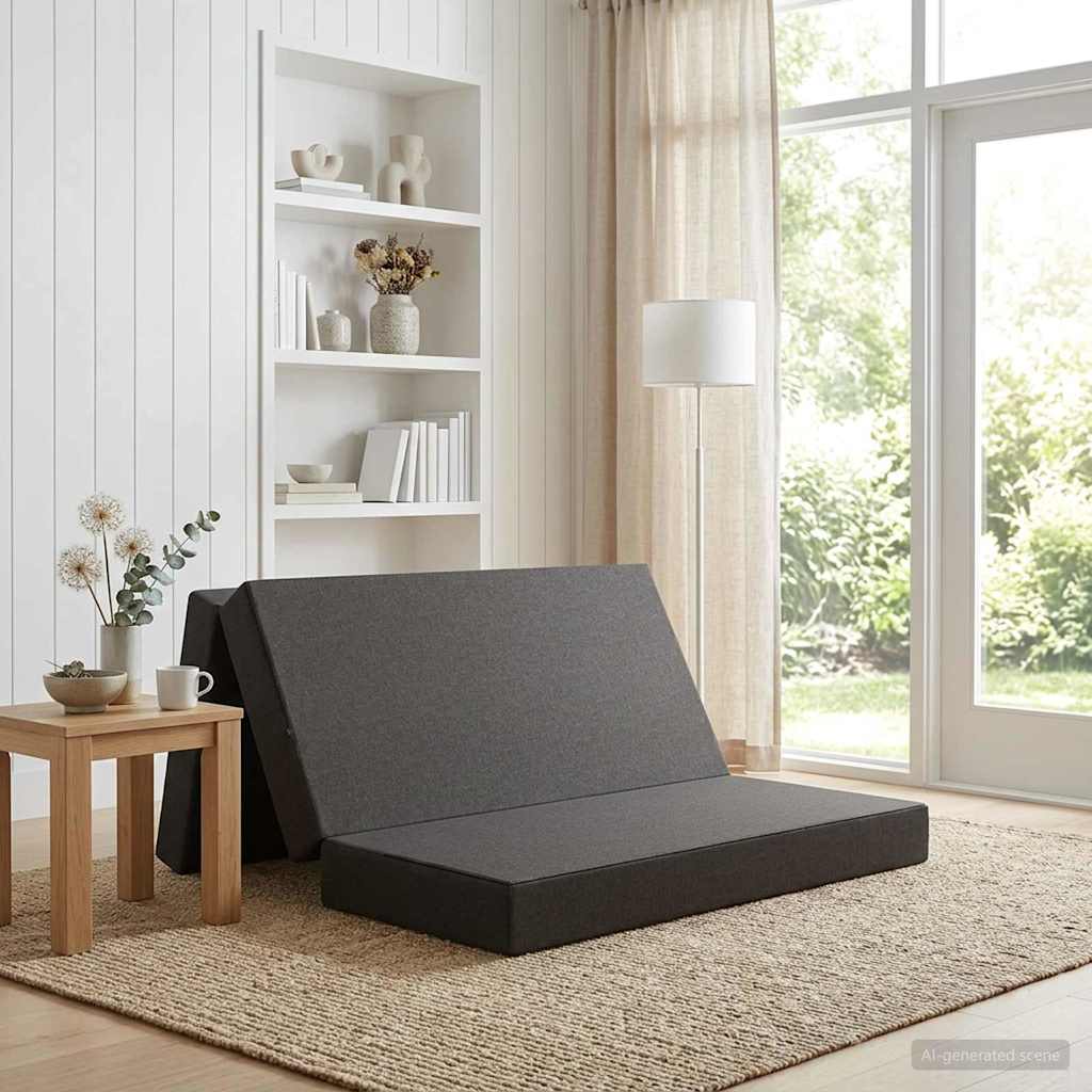 Sofa na razvlačenje 120 x 67 x 45 cm Tamnosiva