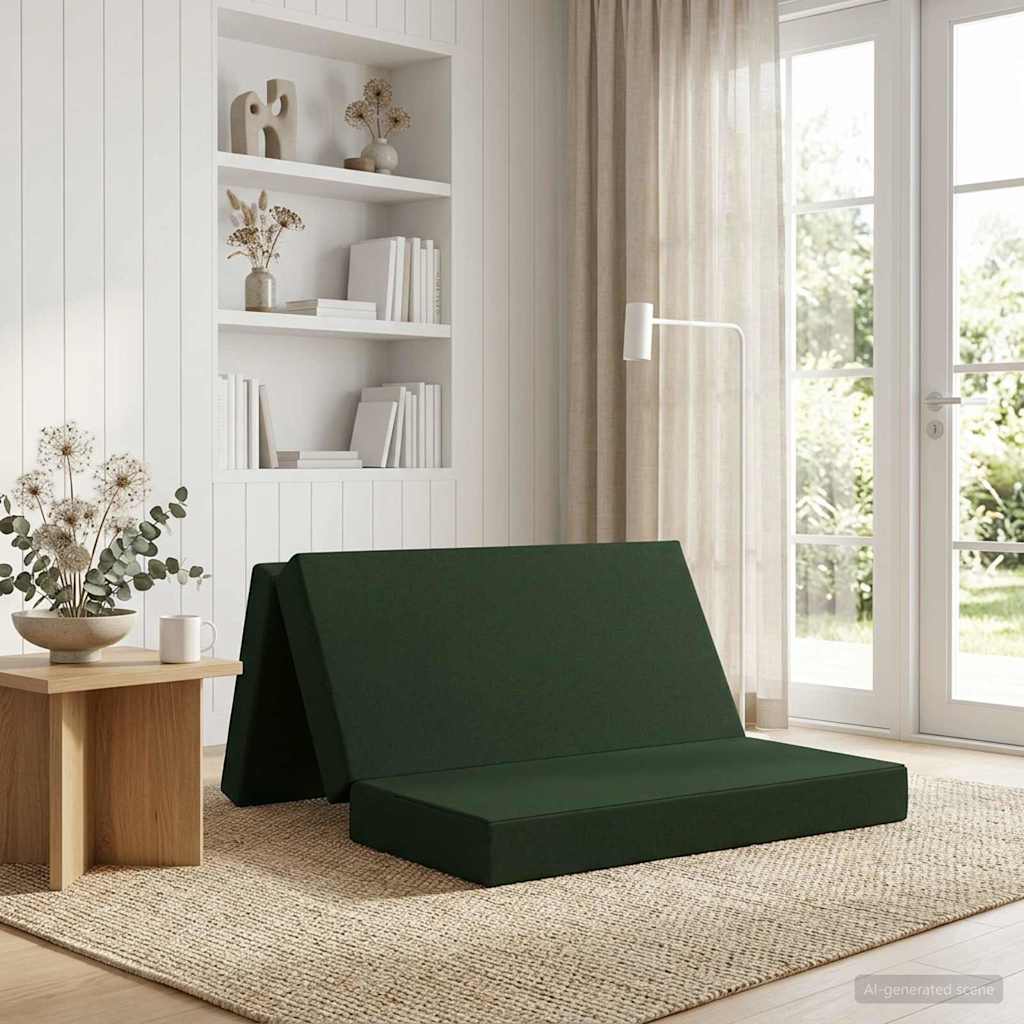 Sofa na razvlačenje 120 x 67 x 45 cm Tamnozelena