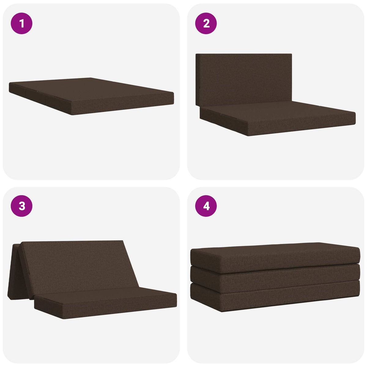 Sofa na razvlačenje 120 x 67 x 45 cm Sivosmeđa
