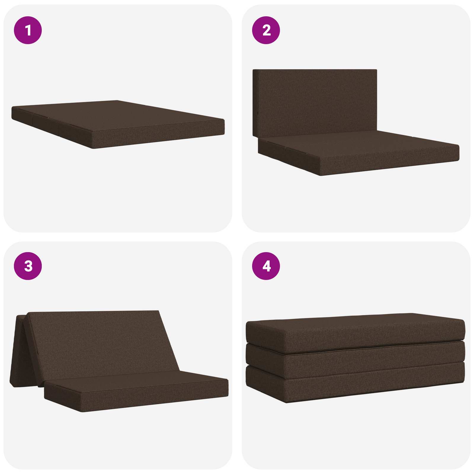 Sofa na razvlačenje 120 x 67 x 45 cm Sivosmeđa