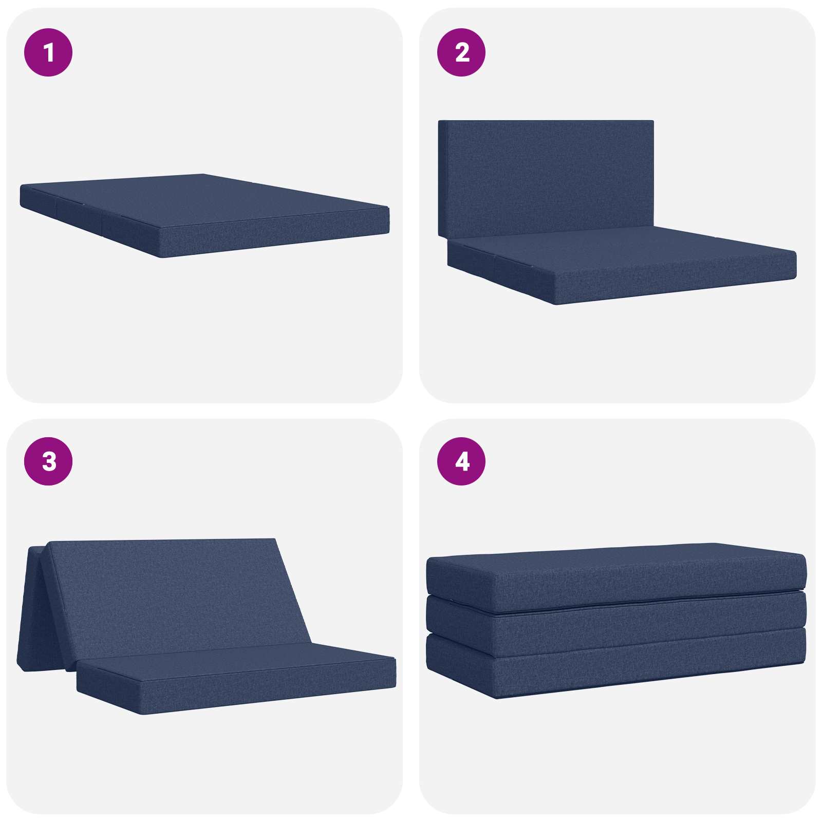 Sofa na razvlačenje 120 x 67 x 45 cm Plava