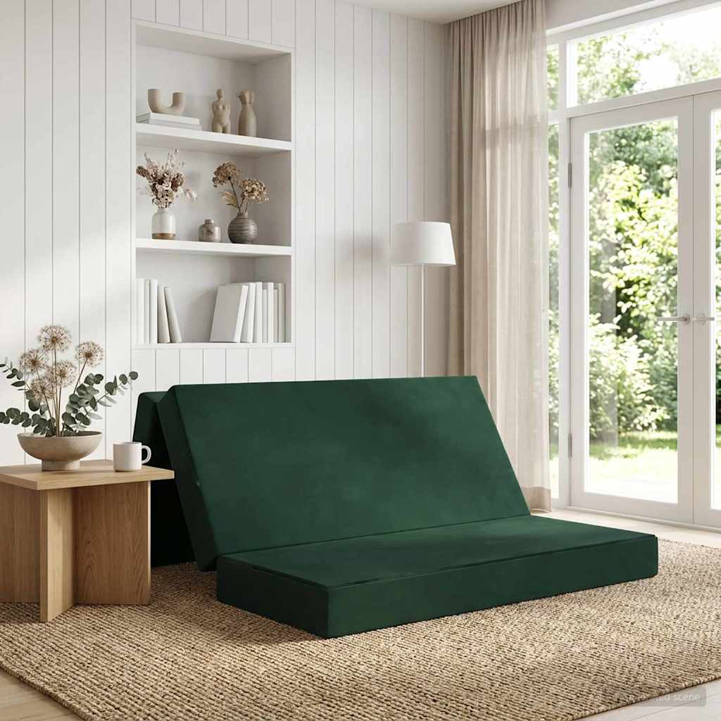 Sofa na razvlačenje 160 x 67 x 45 cm Tamnozelena