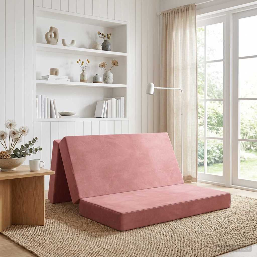 Sofa na razvlačenje 140 x 67 x 45 cm Ružičasta