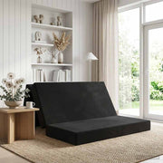 Sofa na razvlačenje 160 x 67 x 45 cm Crna