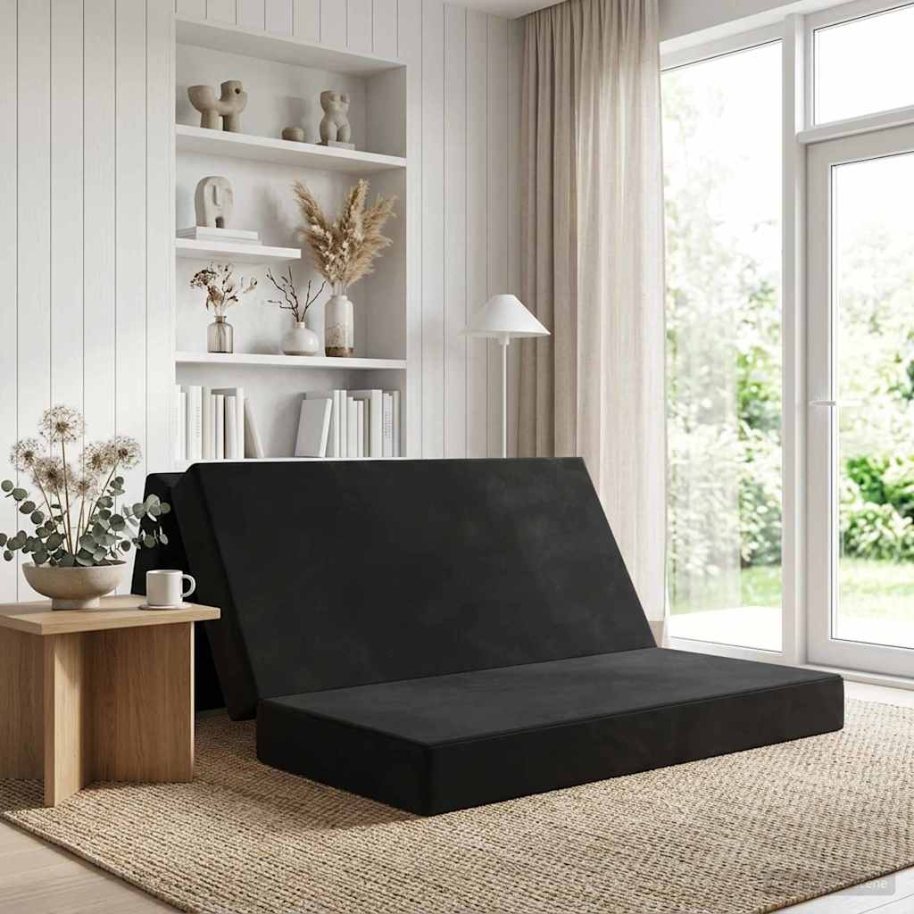 Sofa na razvlačenje 120 x 67 x 45 cm Crna