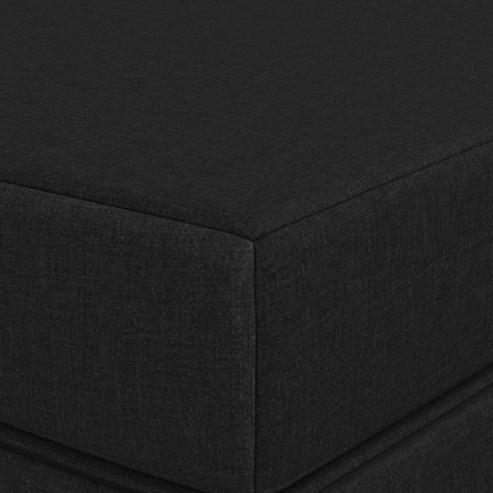 Sofa na razvlačenje 140 x 67 x 45 cm Crna