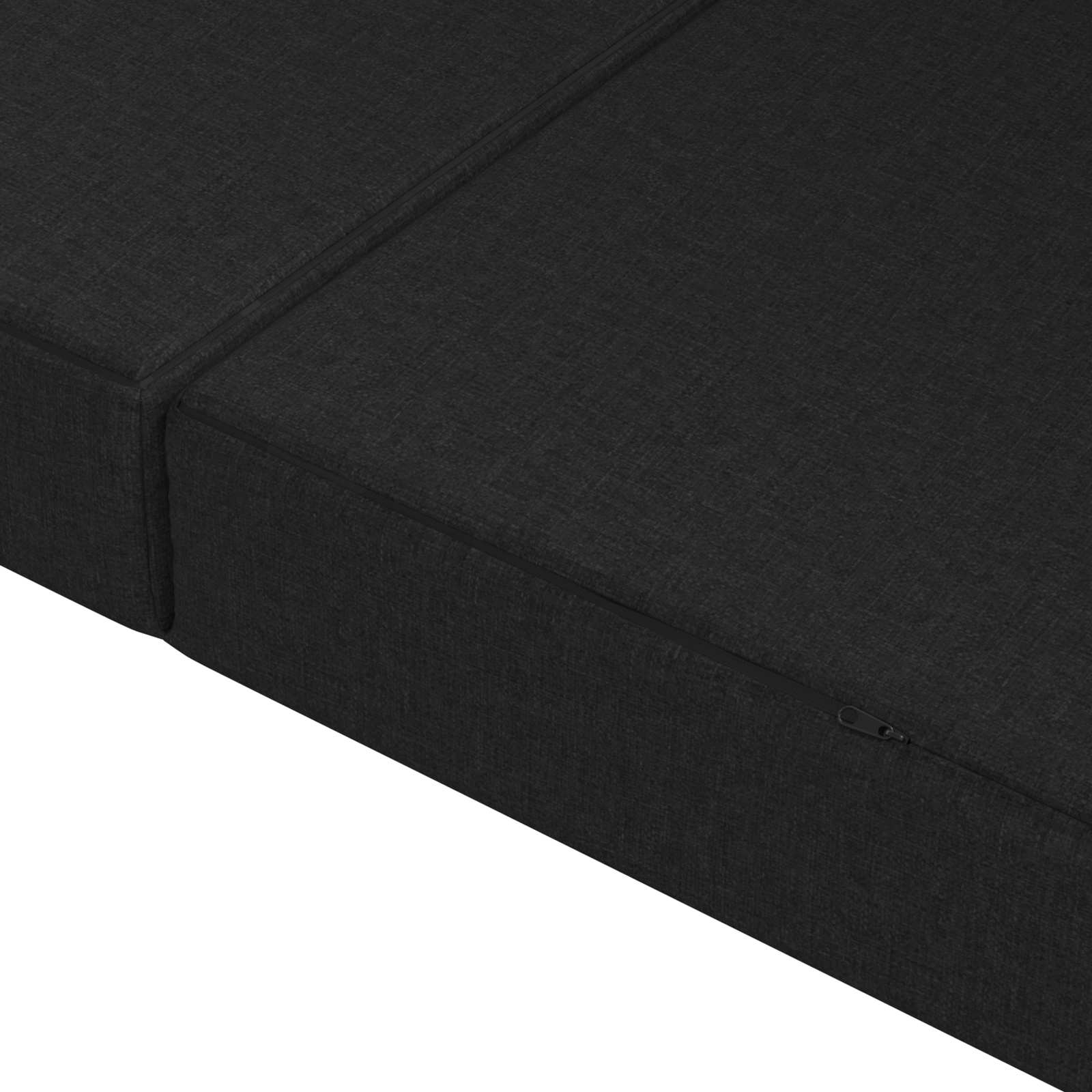 Sofa na razvlačenje 140 x 67 x 45 cm Crna