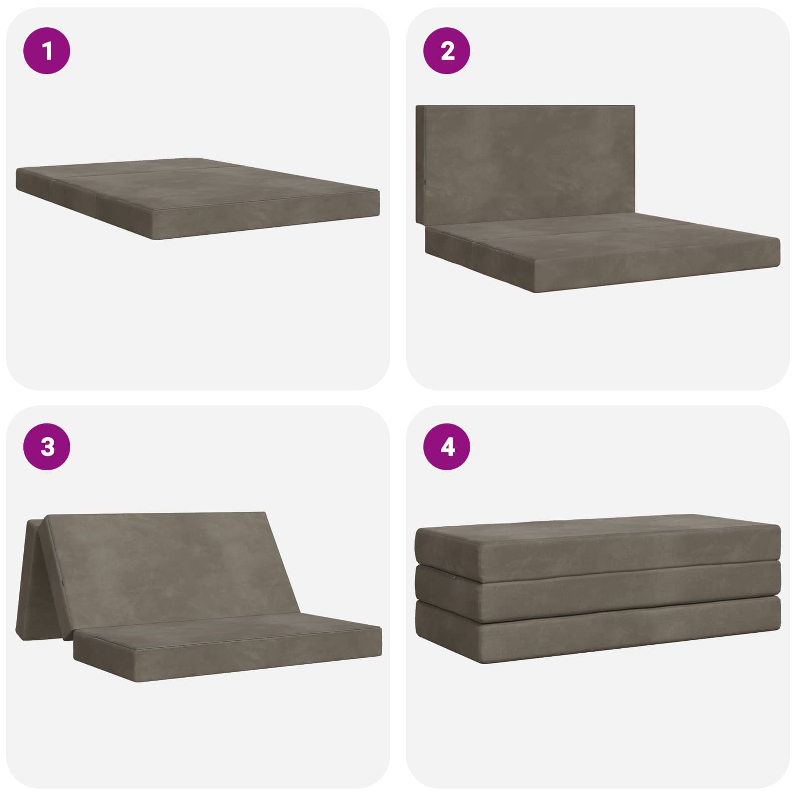 Sofa na razvlačenje 140 x 67 x 45 cm Svjetlosiva
