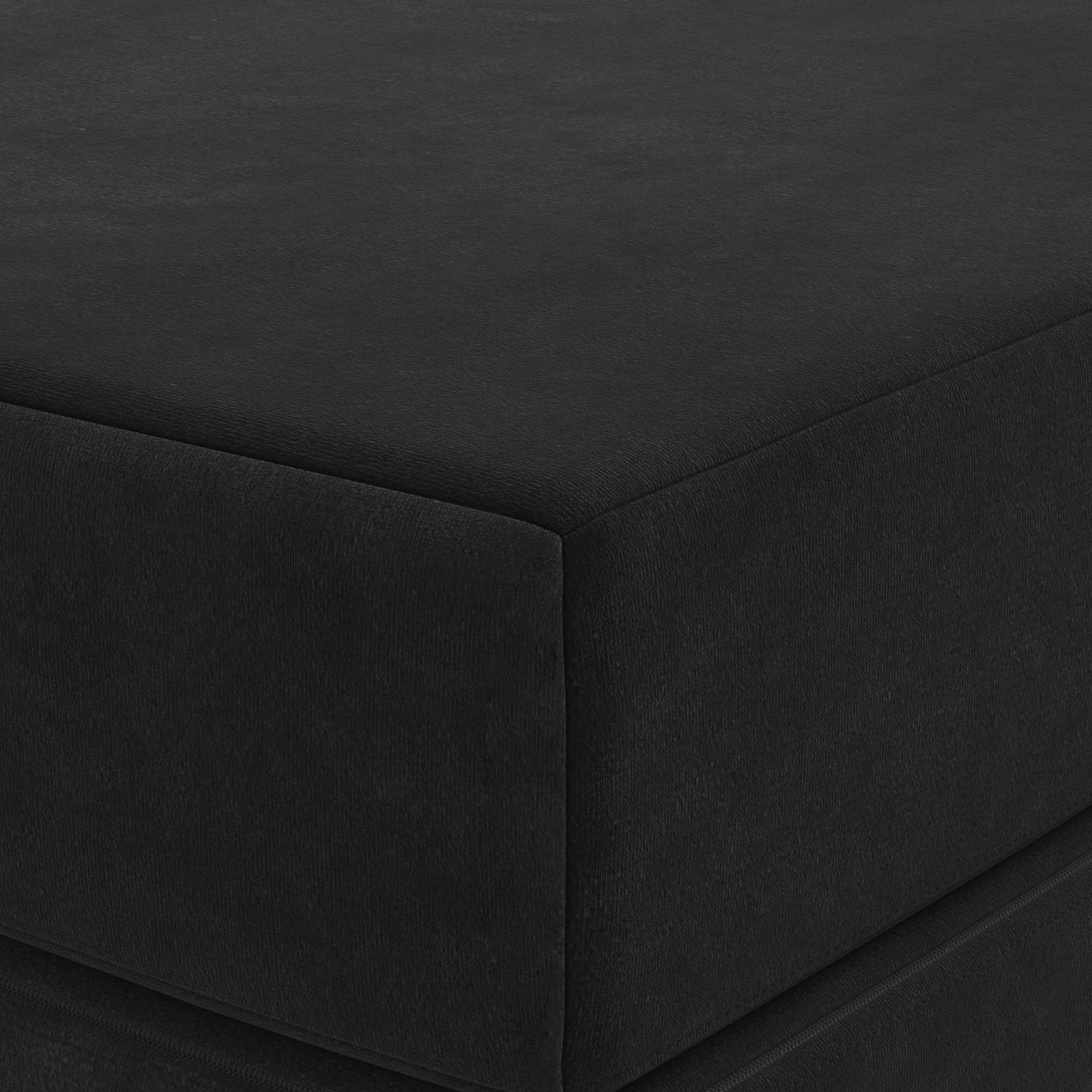 Sofa na razvlačenje 140 x 67 x 45 cm Crna