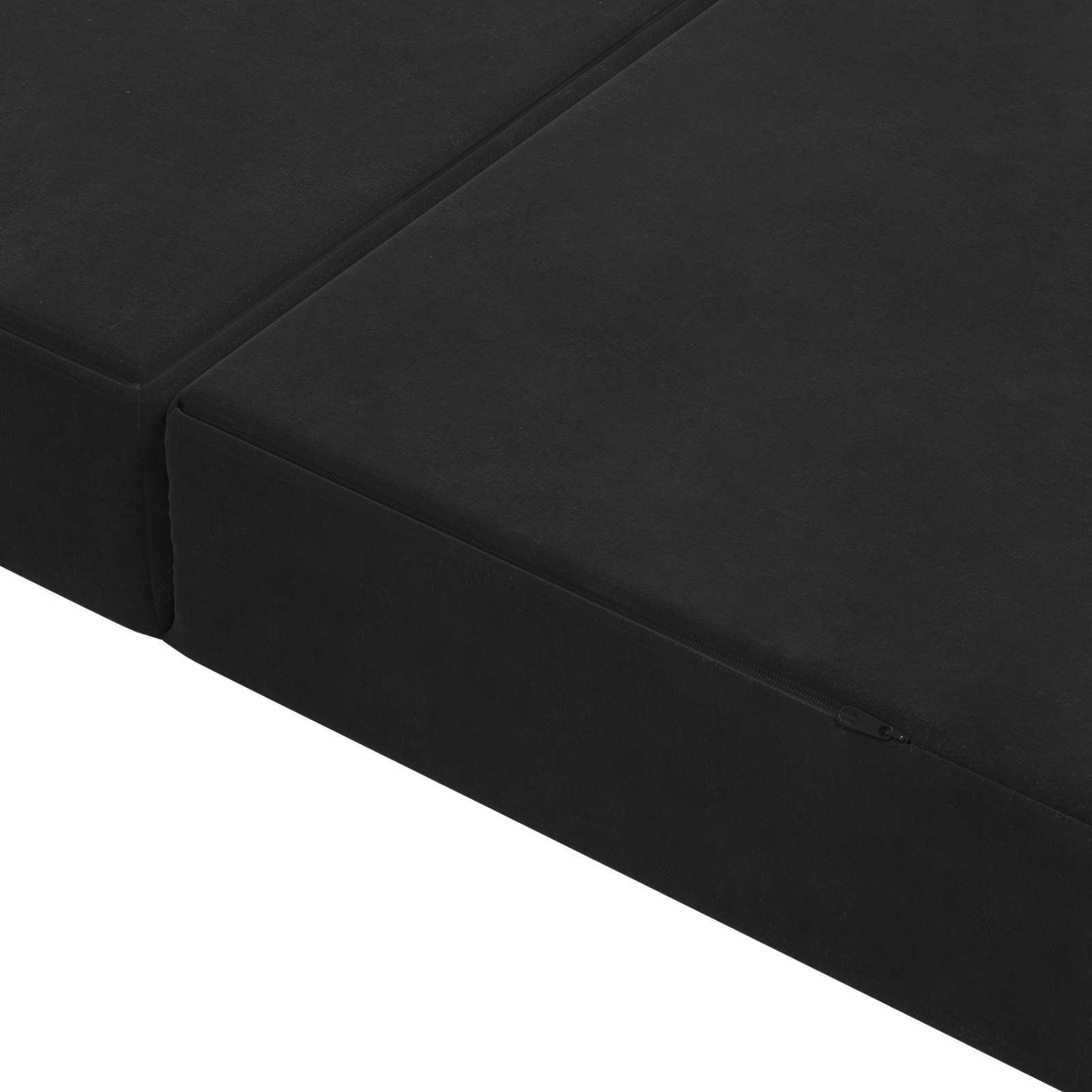 Sofa na razvlačenje 140 x 67 x 45 cm Crna