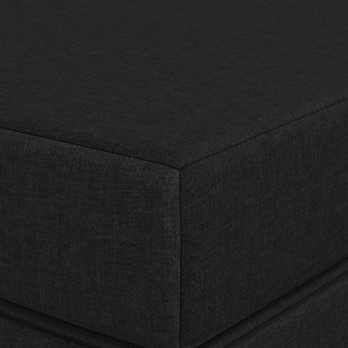 Sofa na razvlačenje 160 x 67 x 45 cm Crna