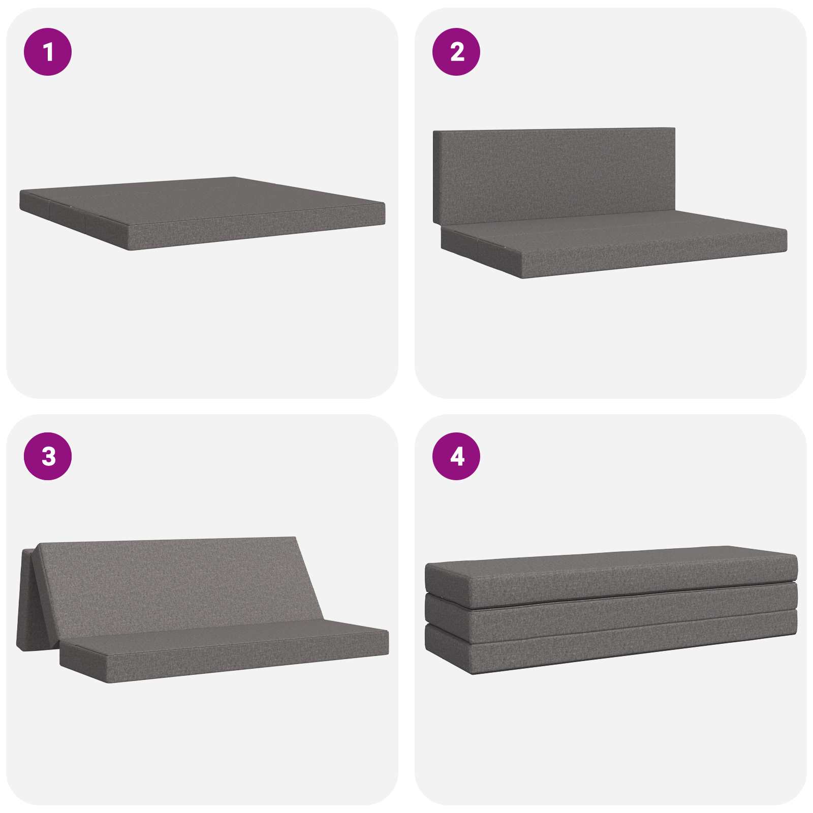Sofa na razvlačenje 180 x 67 x 45 cm Svjetlosiva