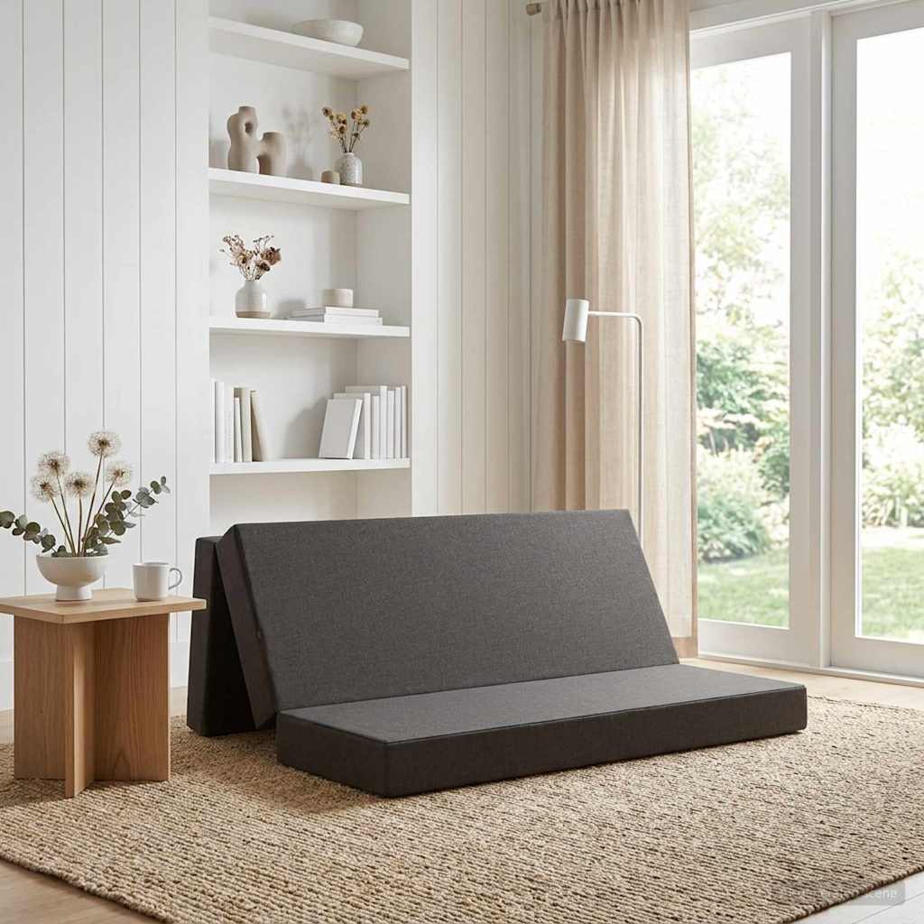Sofa na razvlačenje 200 x 67 x 45 cm Tamnosiva