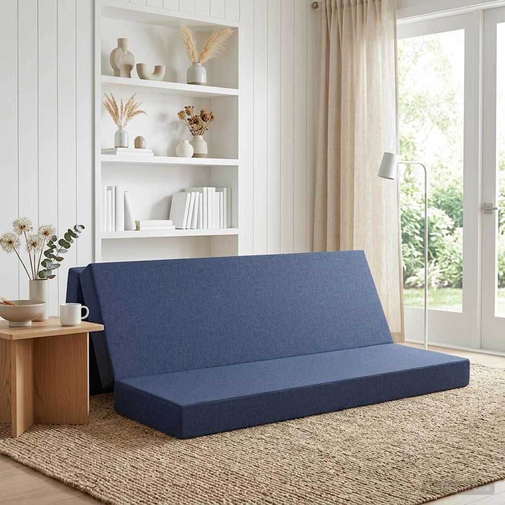 Sofa na razvlačenje 180 x 67 x 45 cm Plava