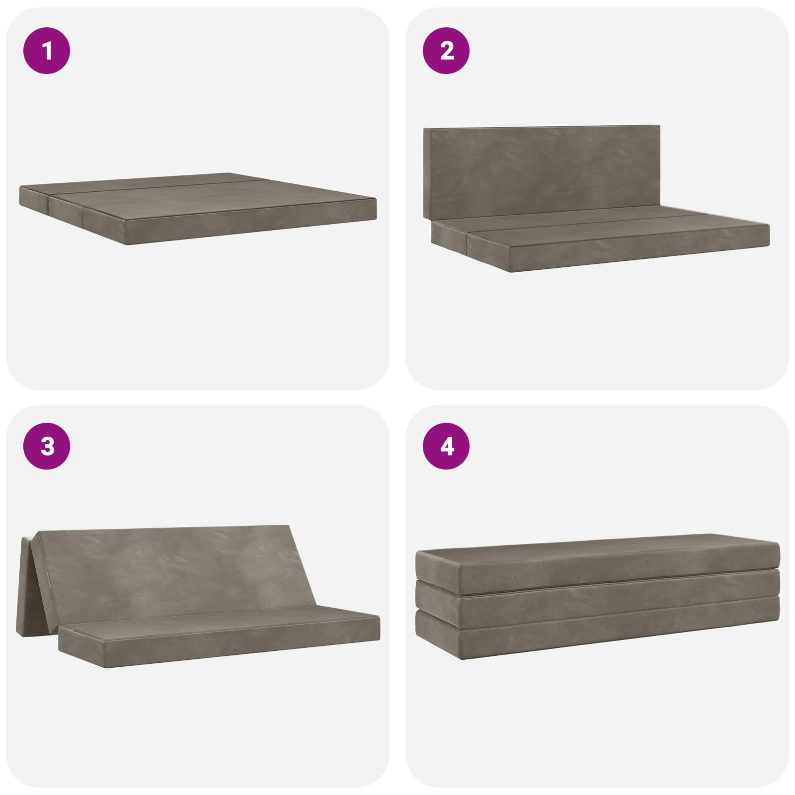 Sofa na razvlačenje 180 x 67 x 45 cm Svjetlosiva