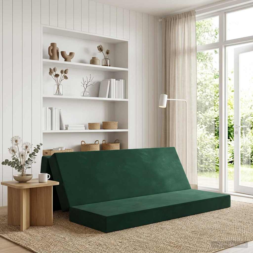 Sofa na razvlačenje 200 x 67 x 45 cm Tamnozelena